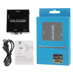 HD 1080P HDMI ミニVGAからHDMIスケーラーボックス オーディオビデオデジタルコンバーターアダプター PC / HDTV対応、HD 1080P