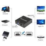 HD 1080P HDMI ミニVGAからHDMIスケーラーボックス オーディオビデオデジタルコンバーターアダプター PC / HDTV対応、HD 1080P