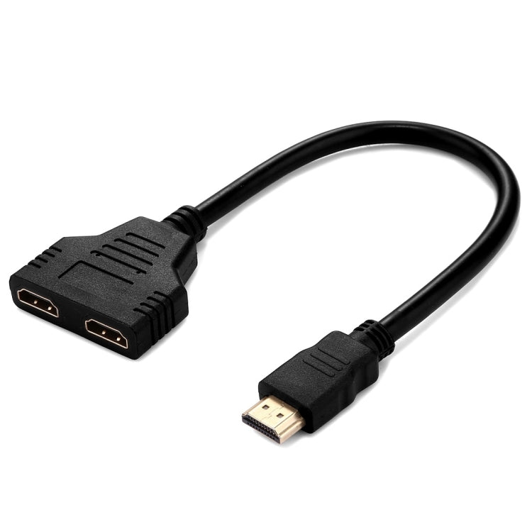 30cm 1080P HDMIオスから2ポートメス 1入力2出力スプリッターケーブルアダプターコンバーター、1入力2出力