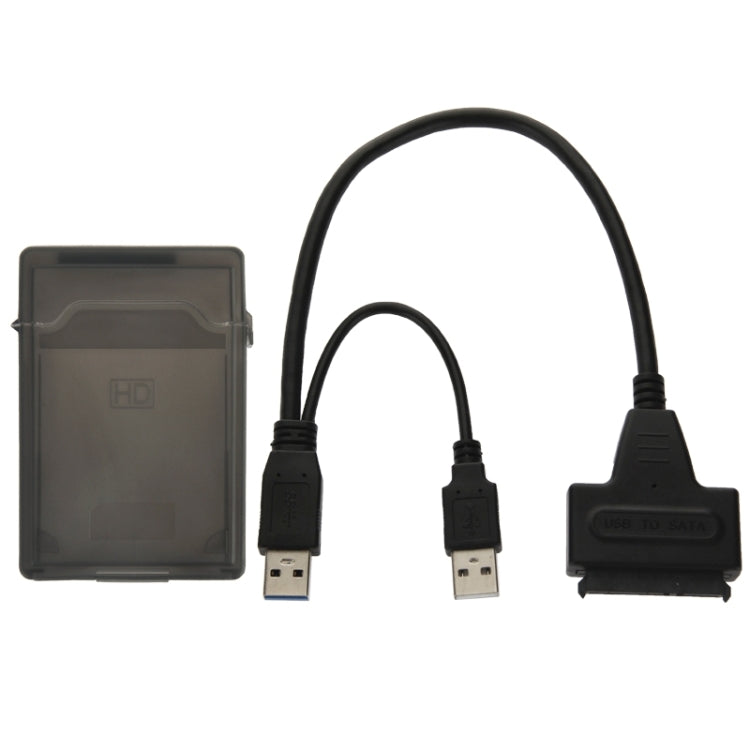 USB 2.0 / USB 3.0からSATAケーブル 2.5インチHDD保護ボックス付き、最大4TB対応速度、USB 3.0からSATA USB(B)付き