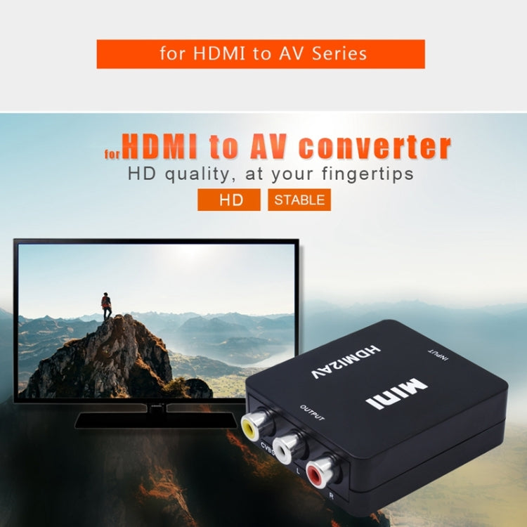 VK-126 ミニHD HDMIからAV/CVBSビデオコンバーターアダプター、HDMIからAV/CVBS