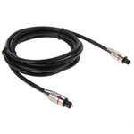 デジタルオーディオ光ファイバーケーブル Toslink オス-オス、外径: 5.0mm、長さ: 2m、2m