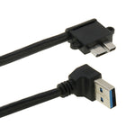 90度 USB 3.0 to Micro 3.0 データケーブル Galaxy Note III / N9000用、長さ：26cm