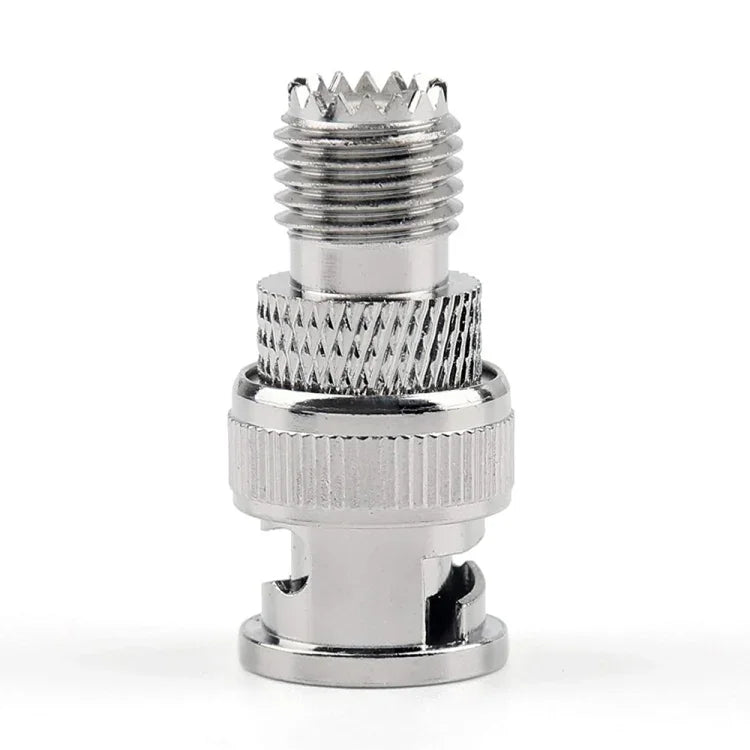 BNC オス + ミニ UHF メス コネクター RF 同軸アダプター、オス + ミニ UHF