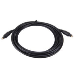 デジタルオーディオ光ファイバーToslinkケーブル、ケーブル長：3m、OD：4.0mm（金メッキ）、3m