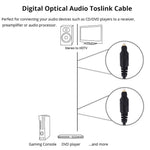 デジタルオーディオ光ファイバーToslinkケーブル、OD：4.0mm（金メッキ）、1.5m