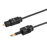 TOSLinkオスから3.5mmオスデジタル光オーディオケーブル、長さ：0.8m、OD：2.2mm