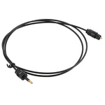 TOSLinkオスから3.5mmオスデジタル光オーディオケーブル、長さ：0.8m、OD：2.2mm