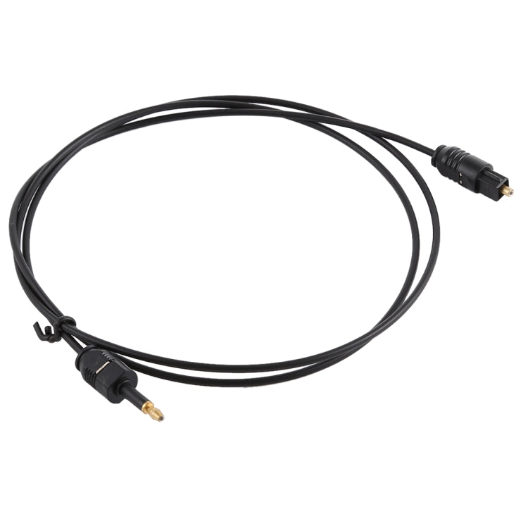 TOSLinkオスから3.5mmオスデジタル光オーディオケーブル、長さ：0.8m、OD：2.2mm