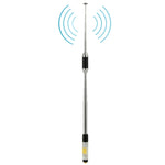 RH770 デュアルバンド 144/430MHz 高利得 SMA-F 伸縮式ハンドヘルドラジオアンテナ トランシーバー用、アンテナ長：93cm