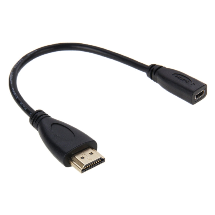 20cm HDMIオス - マイクロHDMIメスアダプターケーブル、HDMIからマイクロHDMIへ