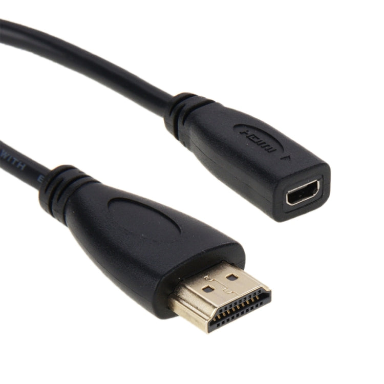 20cm HDMIオス - マイクロHDMIメスアダプターケーブル、HDMIからマイクロHDMIへ