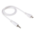3.5mmオス - マイクロUSBオス オーディオAUXケーブル、長さ：約50cm、マイクロUSB 50cm