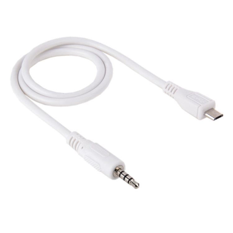 3.5mmオス - マイクロUSBオス オーディオAUXケーブル、長さ：約50cm、マイクロUSB 50cm