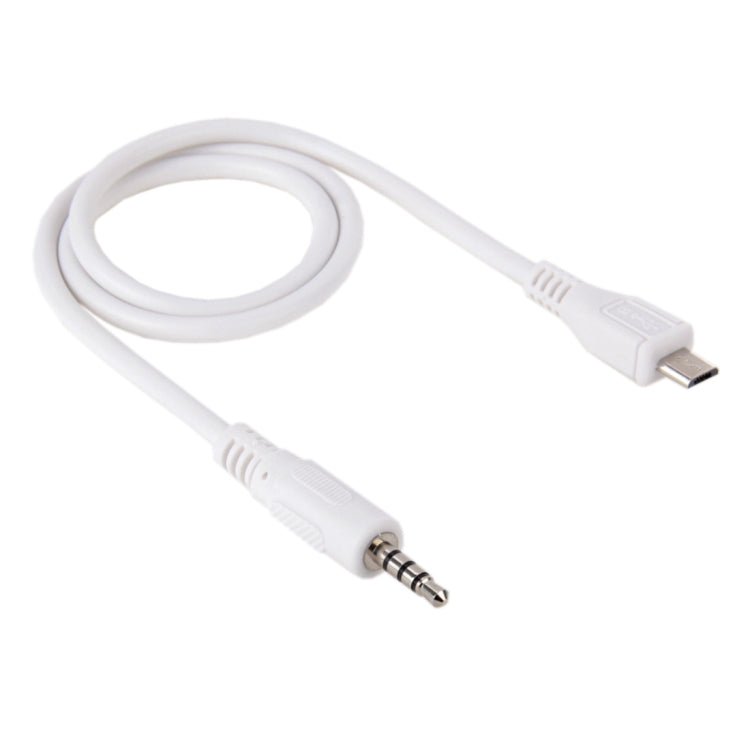 3.5mmオス - マイクロUSBオス オーディオAUXケーブル、長さ：約50cm、マイクロUSB 50cm