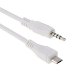 3.5mmオス - マイクロUSBオス オーディオAUXケーブル、長さ：約50cm、マイクロUSB 50cm