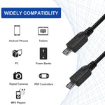 USB 2.0オス - 2本のマイクロUSBオスケーブル、長さ：約30cm、USB 2.0 AM から 2本のマイクロUSBへ