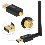 EDUP EP-N1581 ミニUSB WiFi 802.11n/g/b 300Mbps 2.4GHz 無線アダプター 外部アンテナ、EP-N1581