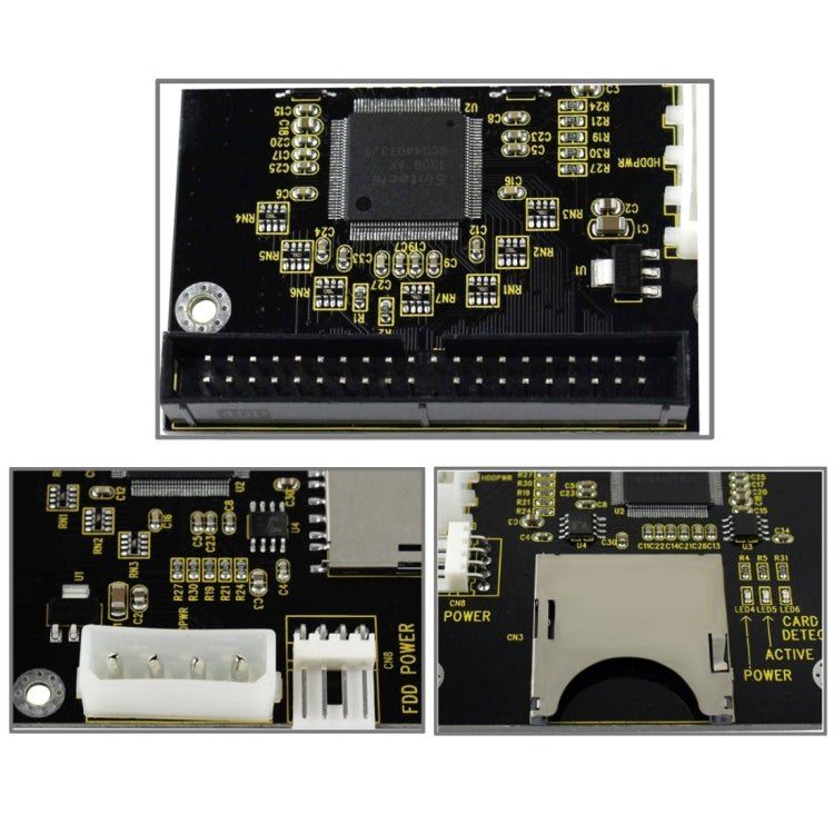 SD/SDHC/MMC - 3.5インチ40ピンオスIDEアダプターカード、SD - 40ピンオスIDE