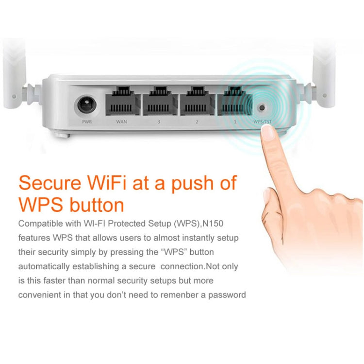 Tenda N301 ワイヤレス N300 簡単セットアップルーター 最大速度300Mbps、N301