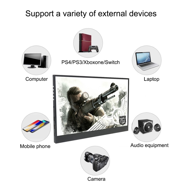 15.6インチ 1080P LED ポータブルディスプレイ HDR対応、15.6インチ 1080P