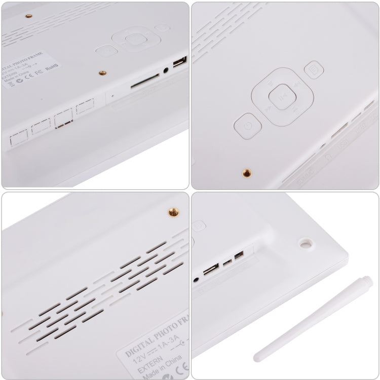 12.1インチ デジタルフォトフレーム ホルダー＆リモコン付き、Allwinner F16プログラム、SD / MMC / USBフラッシュディスク対応、12.1インチ