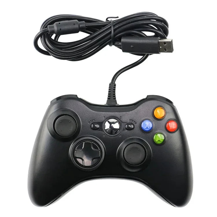 USB 2.0 有線コントローラーゲームパッド XBOX360用 プラグアンドプレイ ケーブル長さ: 2.5m XBOX360対応（ブラック）