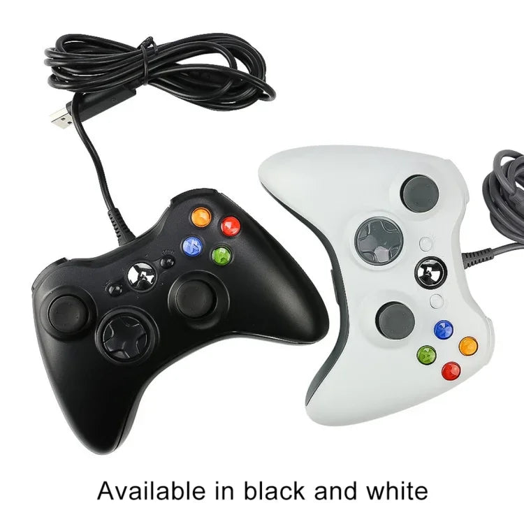 USB 2.0 有線コントローラーゲームパッド XBOX360用 プラグアンドプレイ ケーブル長さ: 2.5m XBOX360対応（ブラック）