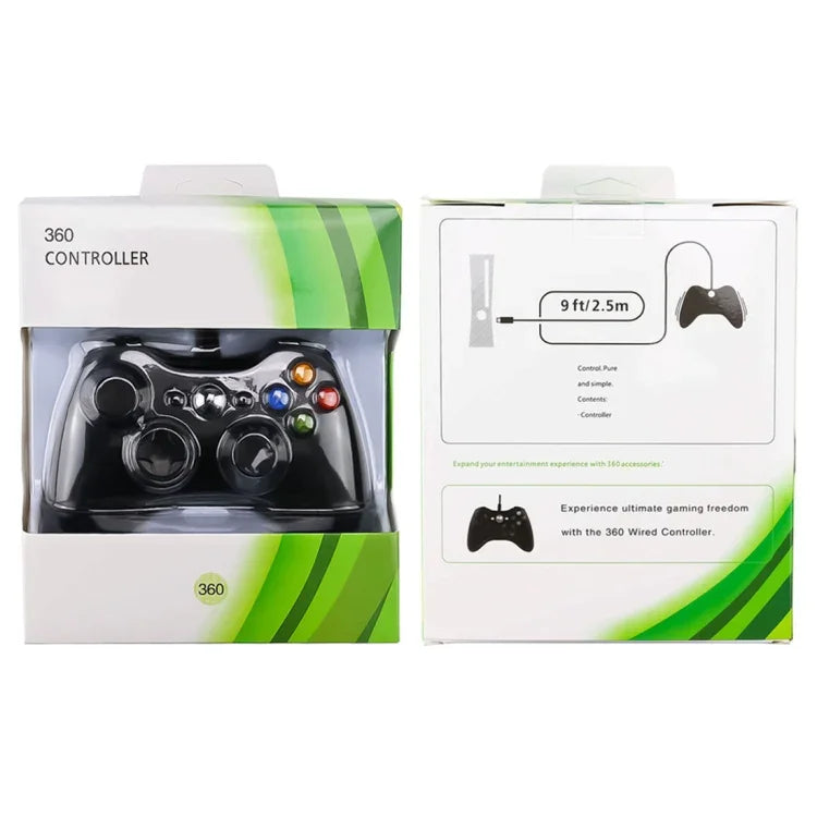 USB 2.0 有線コントローラーゲームパッド XBOX360用 プラグアンドプレイ ケーブル長さ: 2.5m XBOX360対応（ブラック）