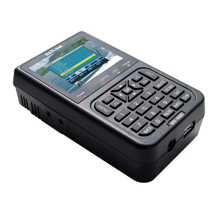 SATLINK WS6906 3.5インチLCDカラースクリーンポータブルデジタル衛星ファインダーメーター、WS6906