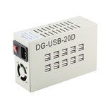60W 12A 20ポートUSB急速充電ステーション 旅行用デスクトップ充電器 電源アダプター