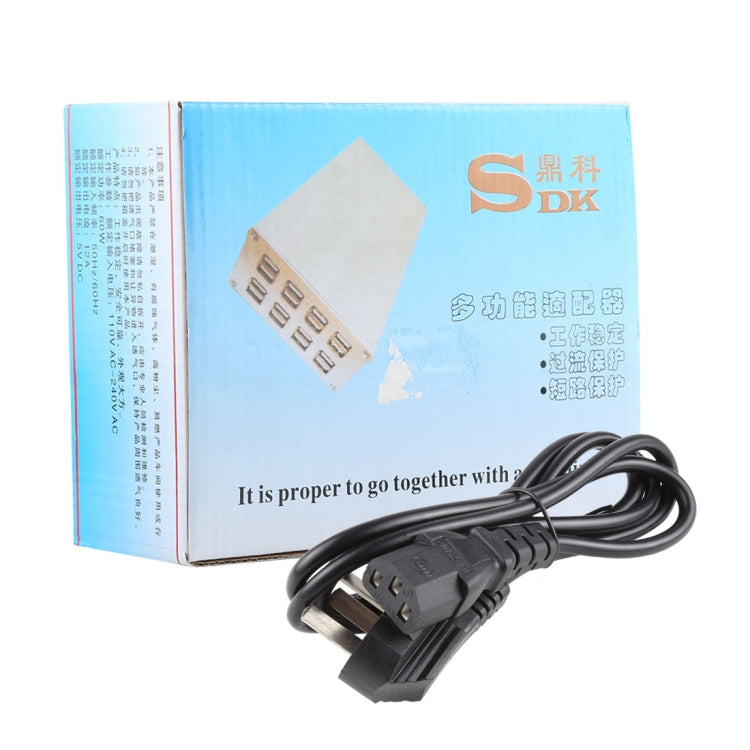 60W 12A 20ポートUSB急速充電ステーション 旅行用デスクトップ充電器 電源アダプター
