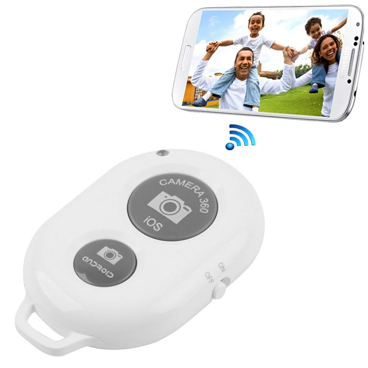 BRCMCOMチップユニバーサルBluetooth 3.0リモートシャッターカメラコントロールセルフタイマー、ホワイト、ブラック