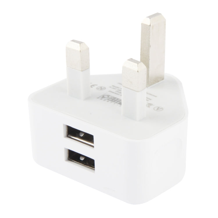 UKプラグ 5V 2.1A デュアルポート USB充電アダプター