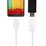 21cm マイクロUSB 3.0 オス to USB 2.0 メス OTG コンバーターアダプターケーブル