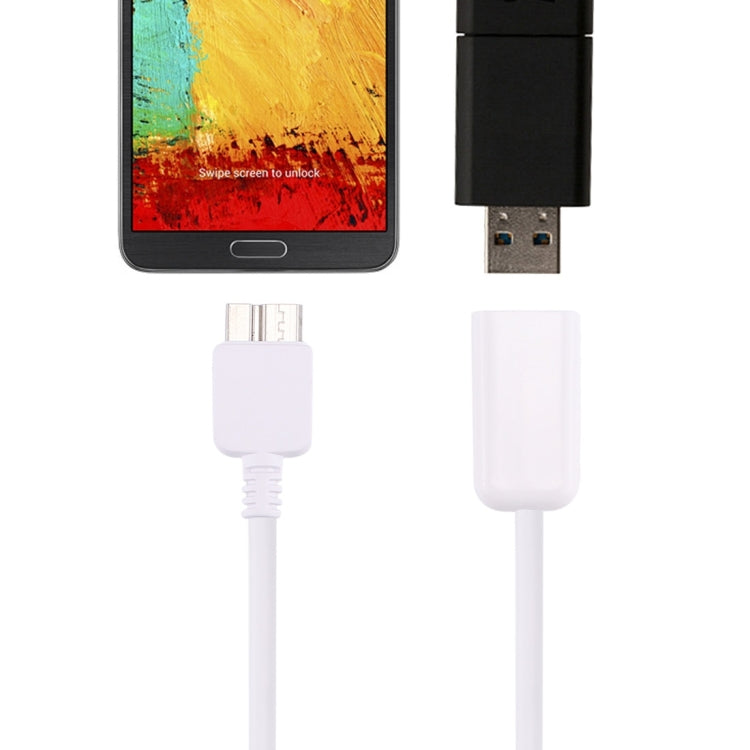21cm マイクロUSB 3.0 オス to USB 2.0 メス OTG コンバーターアダプターケーブル