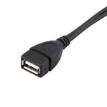 USB 2.0 AF to Micro-B + USB 2.0 OTG ケーブル Samsung Galaxy Note III / N9000用、電源付き、長さ：24cm（ブラック）