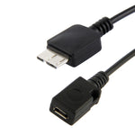 USB AF to マイクロUSB 3.0 + マイクロUSB 2.0 ケーブル Galaxy Note III / N9000用、長さ：20cm（ブラック）