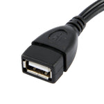 USB AF to マイクロUSB 3.0 + マイクロUSB 2.0 ケーブル Galaxy Note III / N9000用、長さ：20cm（ブラック）