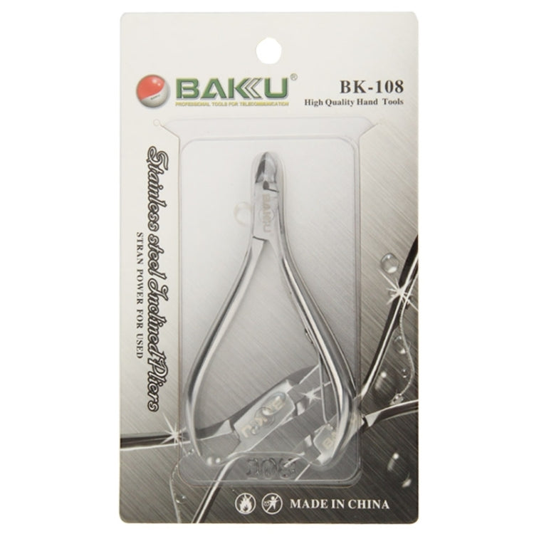 Baku BK-108 高品質ステンレス製ストレートジョーミニマイクロ精密プライヤー ワイヤーカッターニッパーツール BK-108