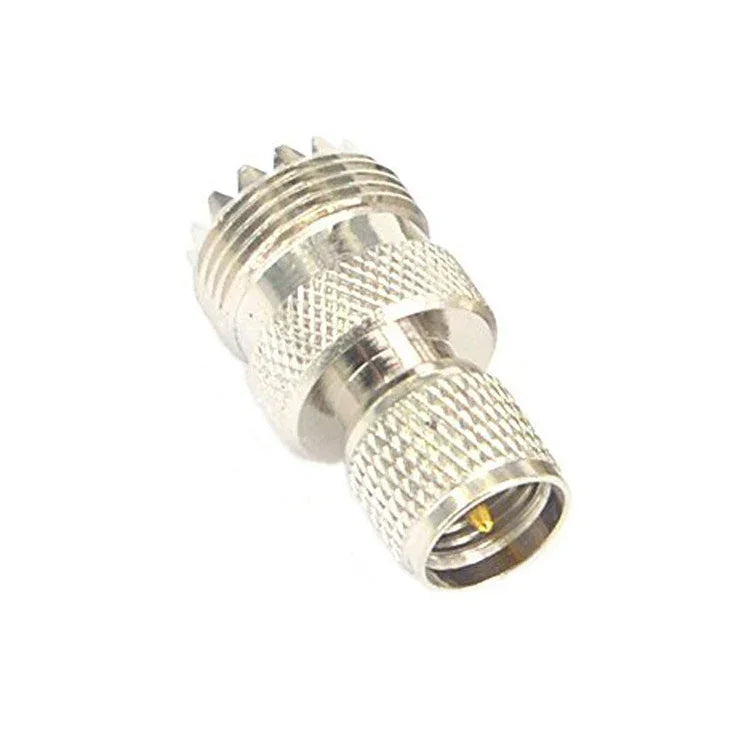 ミニUHFオスからUHFメスコネクター RF同軸アダプター、UHFオスからUHFメス