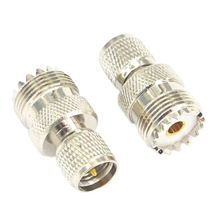 ミニUHFオスからUHFメスコネクター RF同軸アダプター、UHFオスからUHFメス