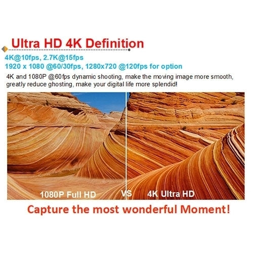 H9 4K ウルトラHD1080P 12MP 2インチLCDスクリーン WiFiスポーツカメラ、170度広角レンズ、30m防水、H9 4K（ブラック）