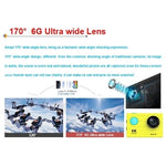 H9 4K ウルトラHD1080P 12MP 2インチLCDスクリーン WiFiスポーツカメラ、170度広角レンズ、30m防水、H9 4K（ブラック）