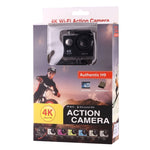 H9 4K ウルトラHD1080P 12MP 2インチLCDスクリーン WiFiスポーツカメラ、170度広角レンズ、30m防水、H9 4K（ブラック）