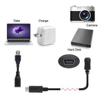 CY-201 USB 3.1 Type-C オスコネクター to マイクロUSB 2.0 メスケーブル Nokia N1用、ケーブル長：20cm