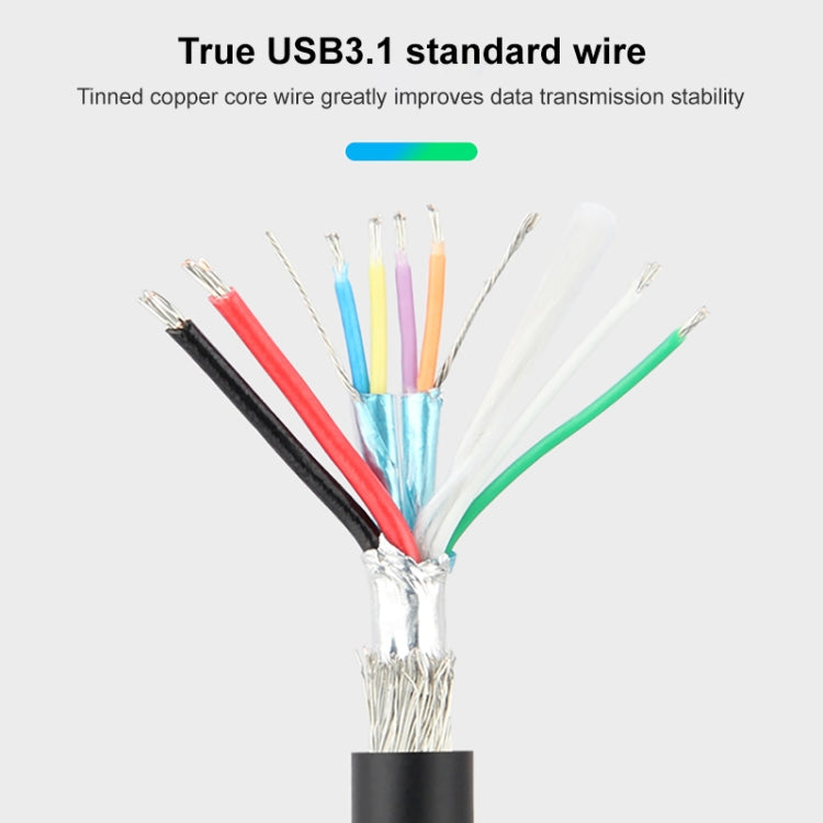 CY-201 USB 3.1 Type-C オスコネクター to マイクロUSB 2.0 メスケーブル Nokia N1用、ケーブル長：20cm