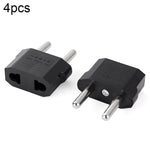 4個セット USからEUプラグ充電アダプター、ヨーロッパソケットプラグ付きトラベル電源アダプター、USからEUプラグ