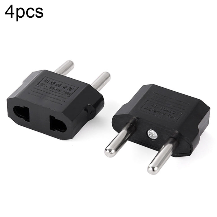 4個セット USからEUプラグ充電アダプター、ヨーロッパソケットプラグ付きトラベル電源アダプター、USからEUプラグ