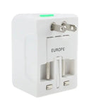 ユニバーサルUS / EU / AU / UK旅行用AC電源アダプタープラグ USB充電ソケット付き、USBポート付き